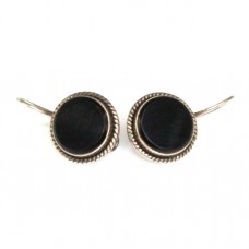 cercei orientali. argint & onix negru. Yemen